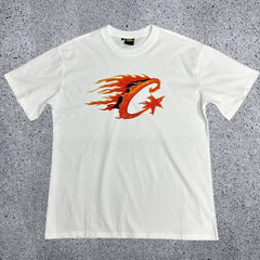 Corteiz Flame Logo T-Shirt – White/Multi
