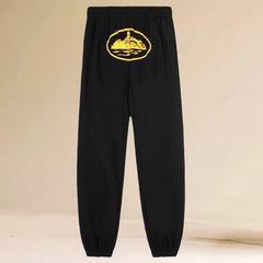 Corteiz Yellow Alcatraz Island Oval Logo Heavyweight Sweatpants