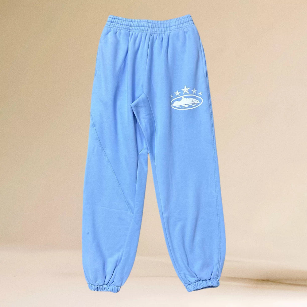 Corteiz 5-Star Devil's Island Heavyweight Sweatpants blue