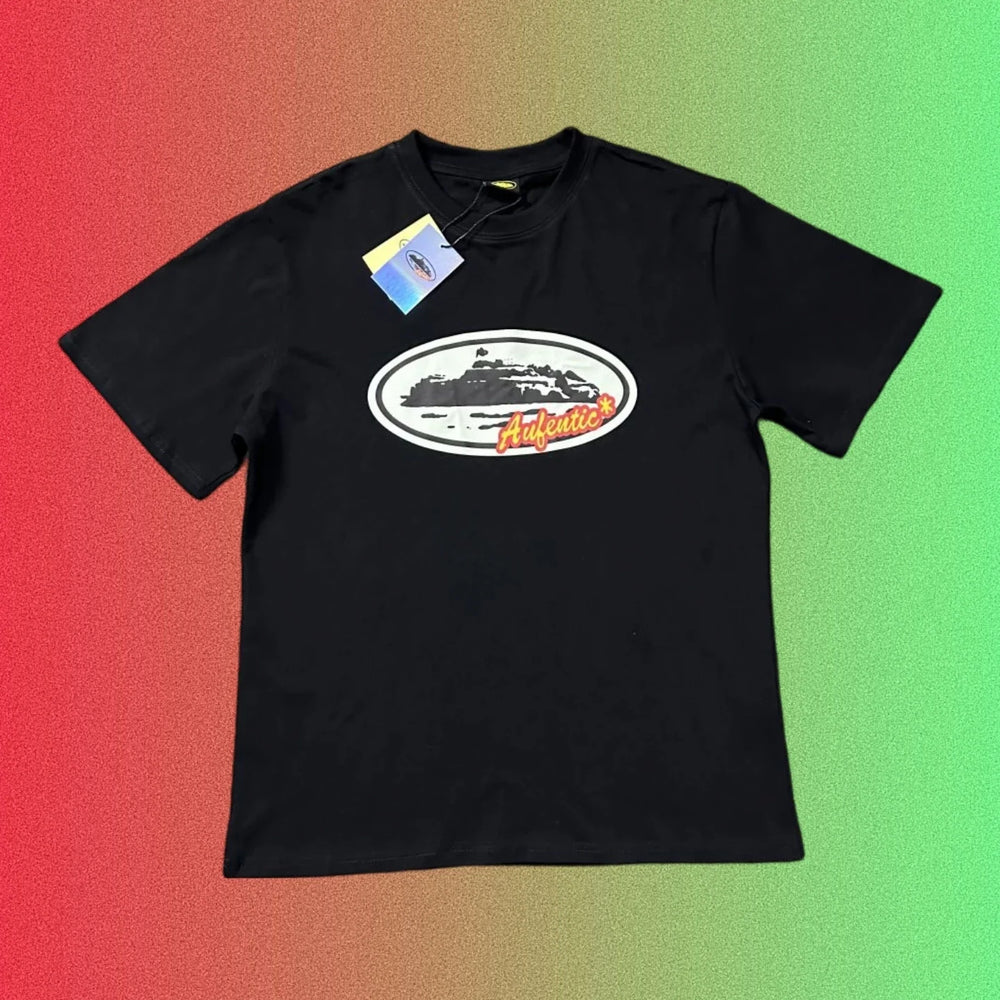 Cortiez Island Authentic Logo Graphic Black T-Shirt
