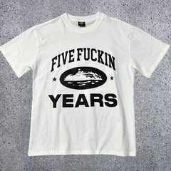 Corteiz "Five Fuckin Years" Anniversary T-Shirt – White
