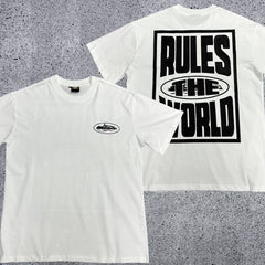 Corteiz RTW Box Logo T-Shirt – White/Blue
