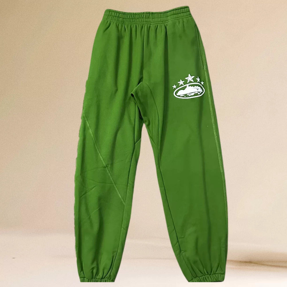 Corteiz 5-Star Devil's Island Heavyweight Sweatpants green