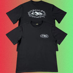 Cortiez Island Logo Graphic Black T-Shirt (Front & Back Print)