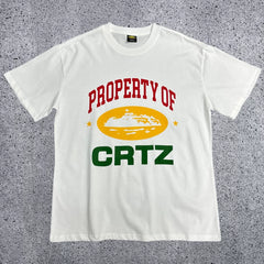 Corteiz Property of CRTZ T-Shirt – White/Multi