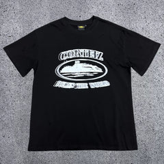 Corteiz Cruise Ship Rules The World T-Shirt – Black/White