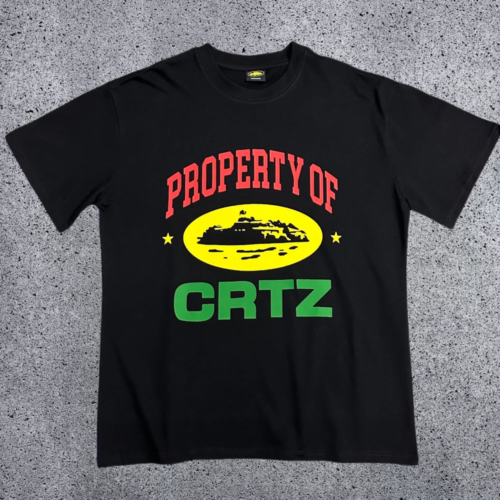 Corteiz Property of CRTZ T-Shirt – Black/Multi