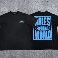 Corteiz RTW Box Logo T-Shirt – Black/Blue