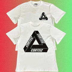 Cortiez Penrose Triangle Logo Black T-Shirt (Front & Back Print)