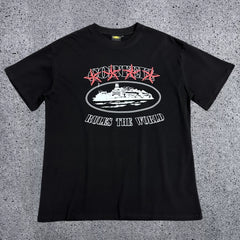 Corteiz Cruise Ship Rules The World T-Shirt – Black