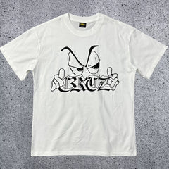 Corteiz "CRTZ" Cartoon Eyes Graphic T-Shirt – White | Authentic Streetwear