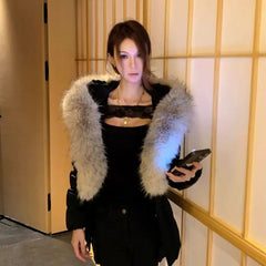 Black hollowed out lace one shoulder long sleeved T-shirt for women in spring and autumn, thin and spicy, slim and sexy internet celebrity top