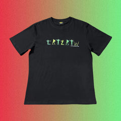 Cortiez Gradient Silhouette Logo "CRTZ RTW" Black T-Shirt