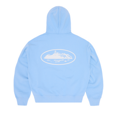 ISLAND PUFF PRINT ZIP HOODIE [BABY BLUE]