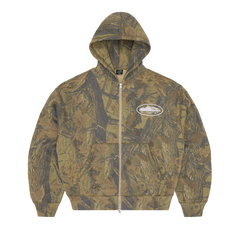 ISLAND PUFF PRINT ZIP HOODIE [FOREST CAMO]