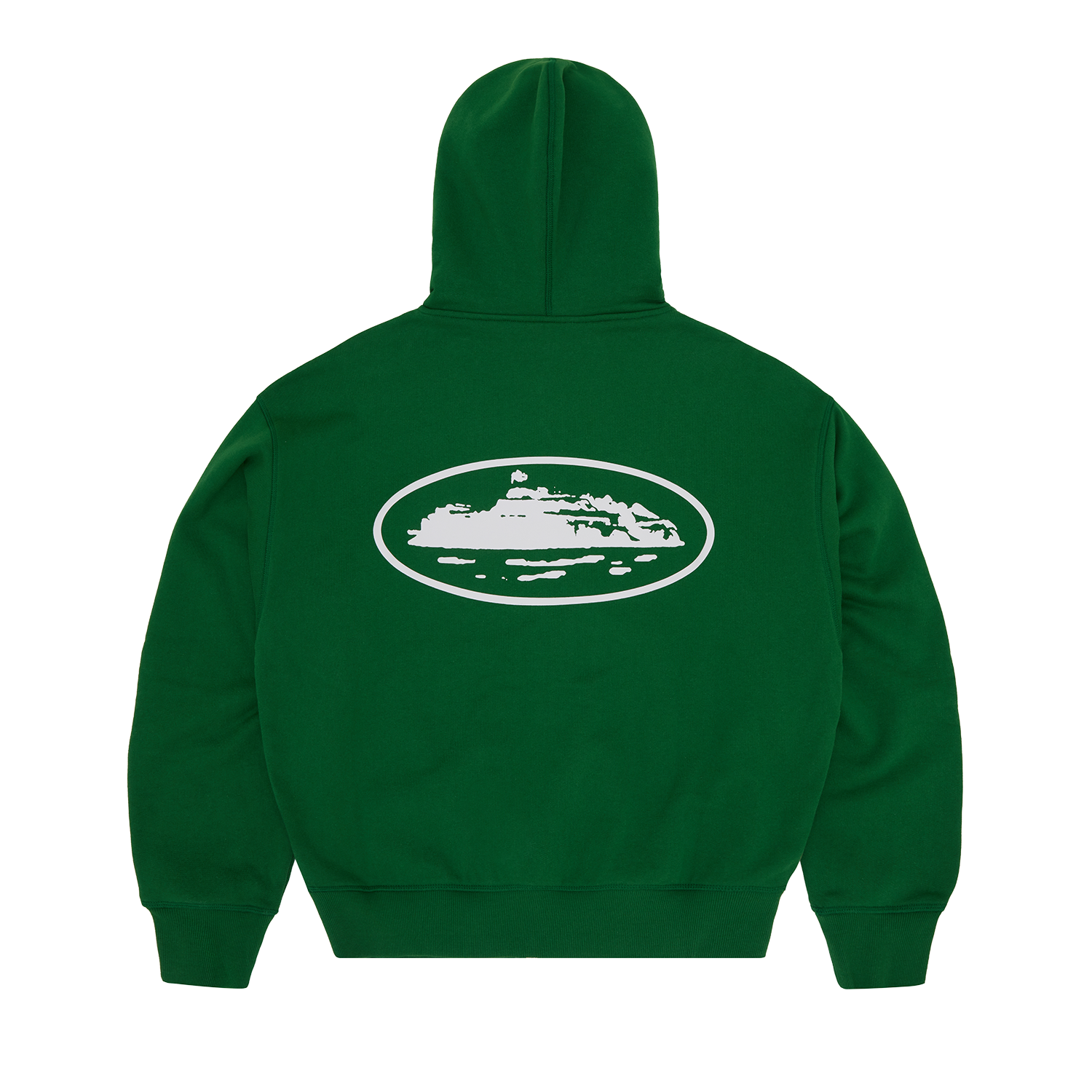 ISLAND PUFF PRINT ZIP HOODIE [GREEN]