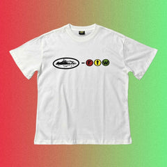 Cortiez Classic Oval Ship & RTW Logo Graphic White T-Shirt