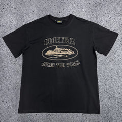 Corteiz "Rules The World" Alcatraz Graphic Tee (Black & Beige Edition)