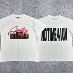 Dynamite & Typography Oversized Cotton T-Shirt