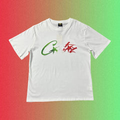 Cortiez Script Logo Green and Red Black T-Shirt
