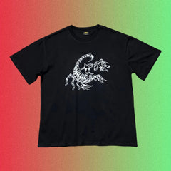 Cortiez Scorpion & Star Script Logo Graphic Black T-Shirt