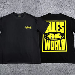 Corteiz RTW Box Logo T-Shirt – Black/Yellow