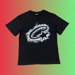 Cortiez Sketch Star C Logo Graphic Black T-Shirt