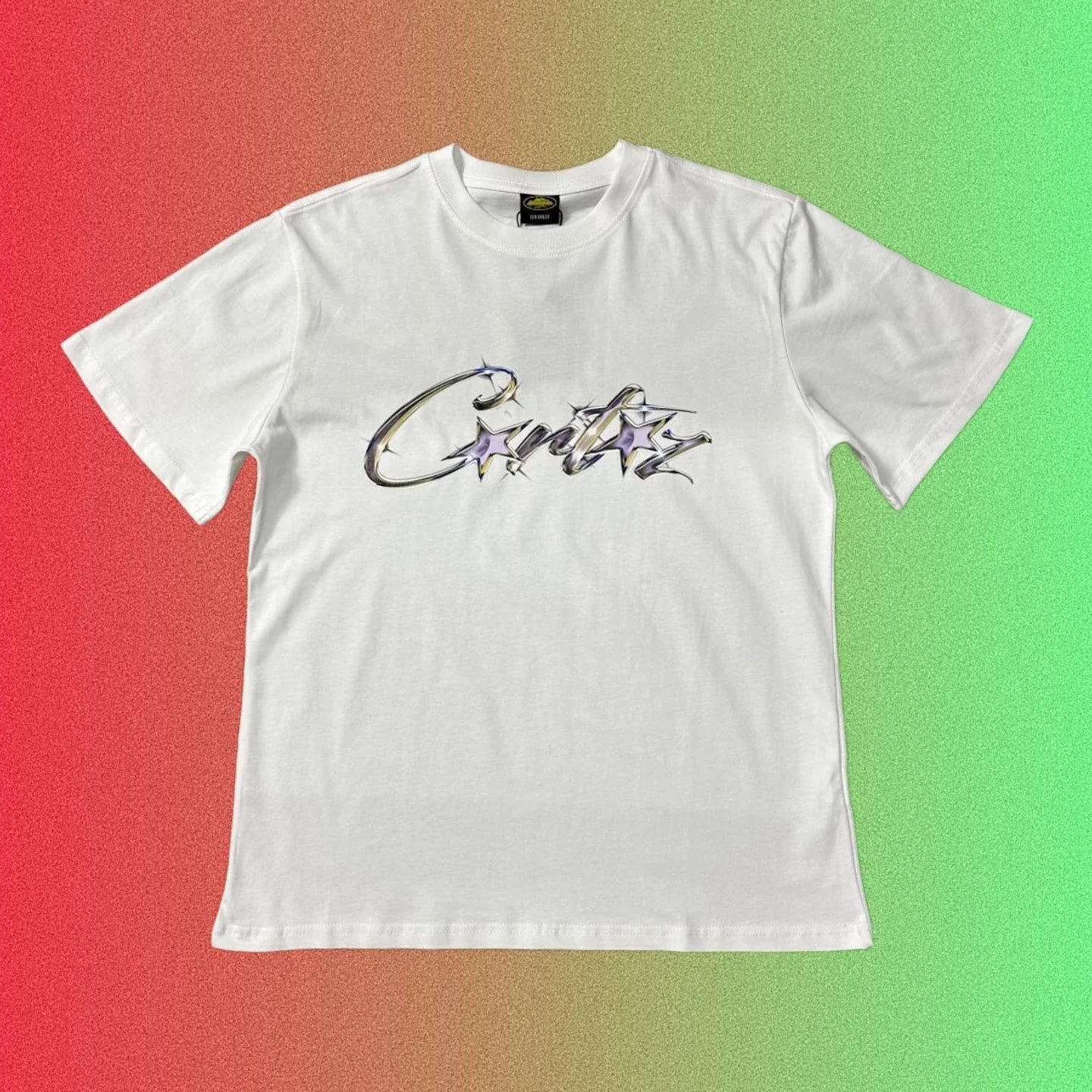 Cortiez Blue Script Logo Graphic Black T-Shirt