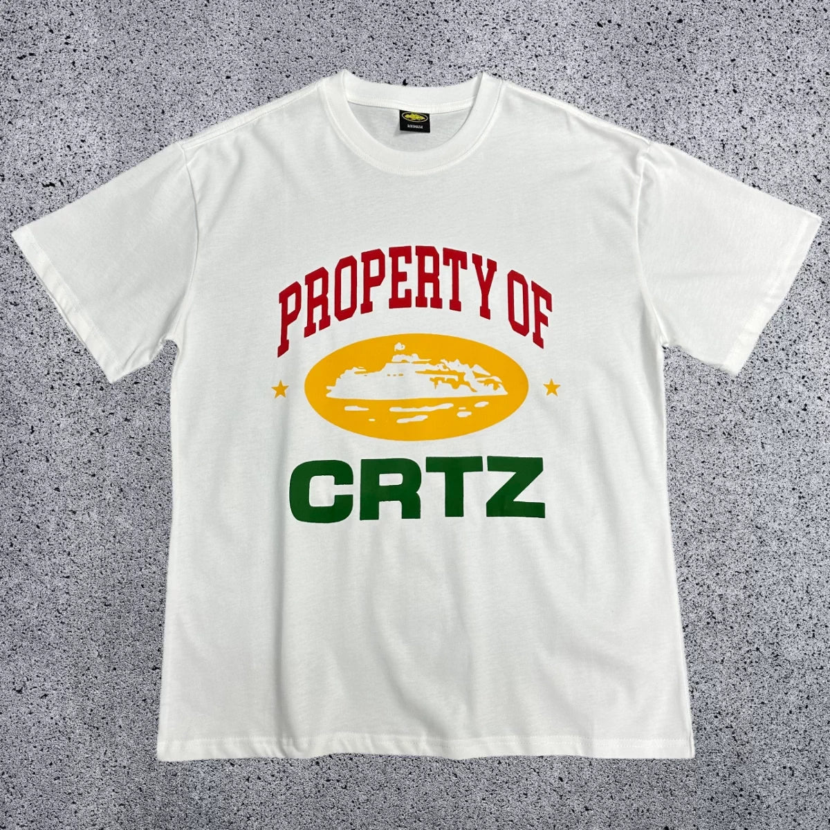 Corteiz Property of CRTZ T-Shirt – White/Multi