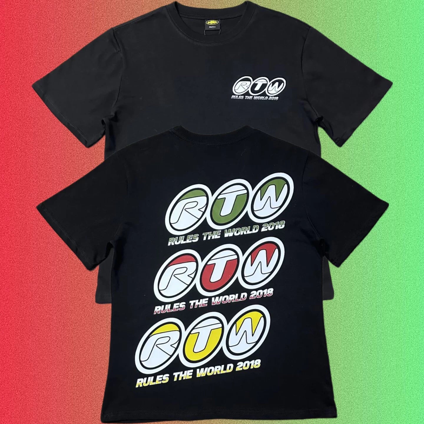 Cortiez Arch Logo Yellow Typography Black T-Shirt