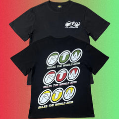 Cortiez Arch Logo Yellow Typography Black T-Shirt
