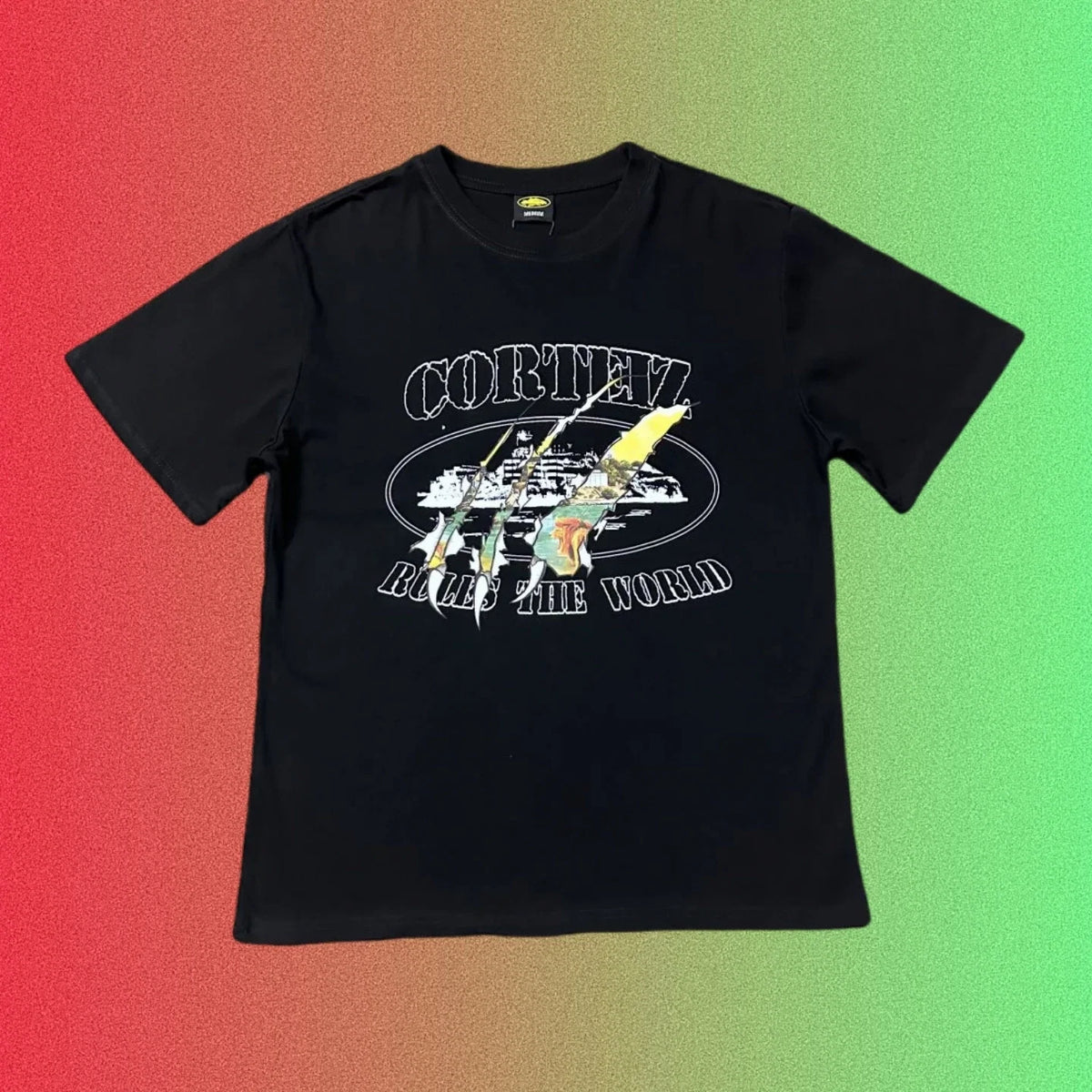 Cortiez Rules The World Claw Graphic Black T-Shirt