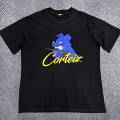 CRTZ "Bulldog" Graphic Heavyweight Tee | Black Corteiz Streetwear T-Shirt