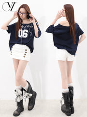 White denim skirt and pants for women in the summer of 2026, elastic and slimming new style, heavy-duty double breasted design, versatile hip hugging short skirt