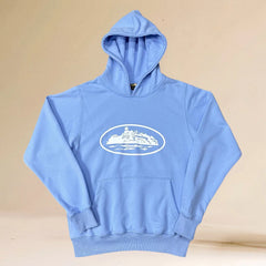 Corteiz Alcatraz Island Heavyweight Hoodie Light blue