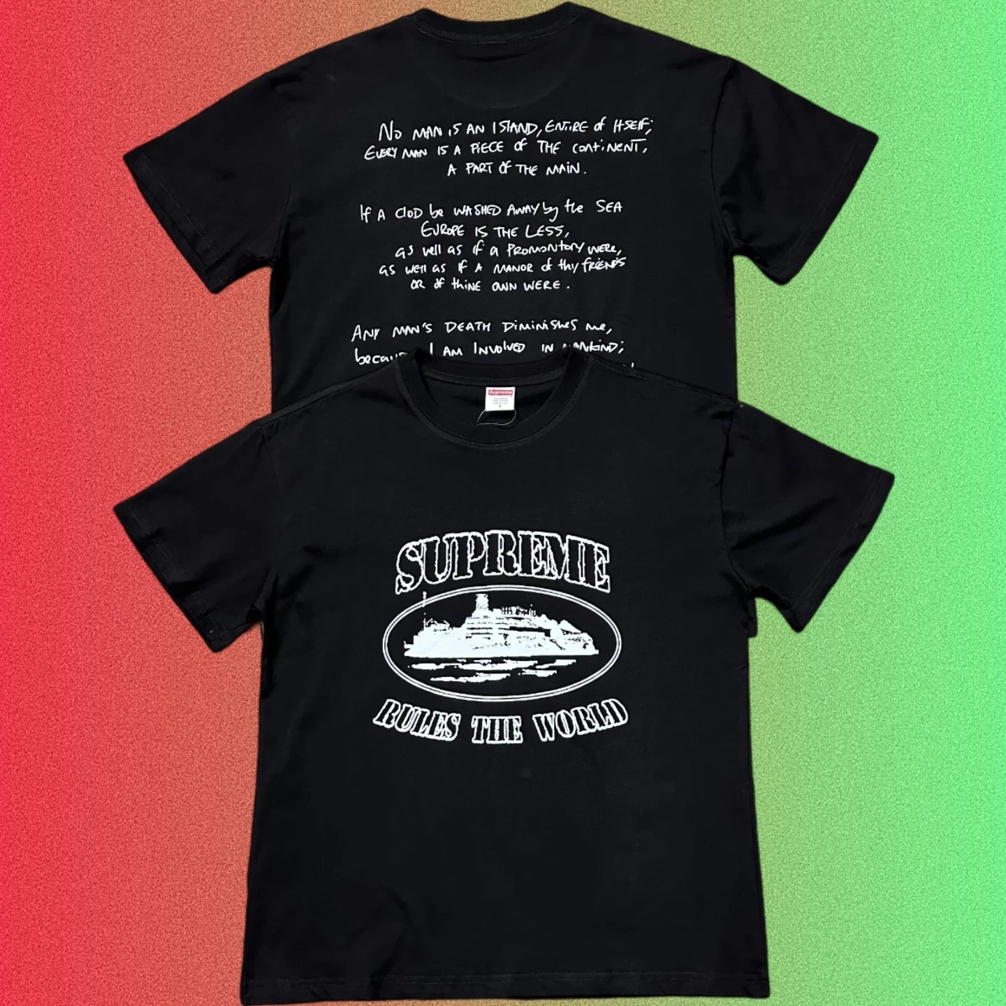 Supreme Rules the World Alcatraz Island Graphic T-Shirt
