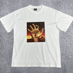 Corteiz Fiery Hand Graphic Tee – White