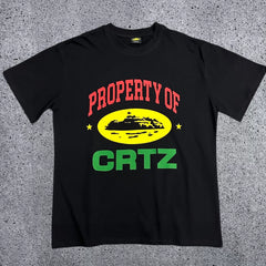 Corteiz Property of CRTZ T-Shirt – Black/Multi