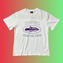 Cortiez Classic Oval Ship & RTW Logo Graphic White T-Shirt