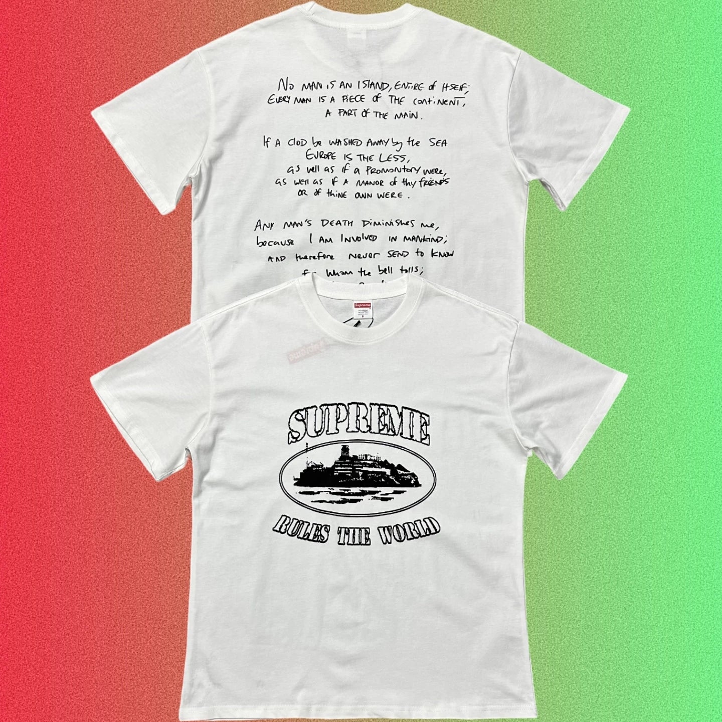Supreme Rules the World Alcatraz Island Graphic T-Shirt