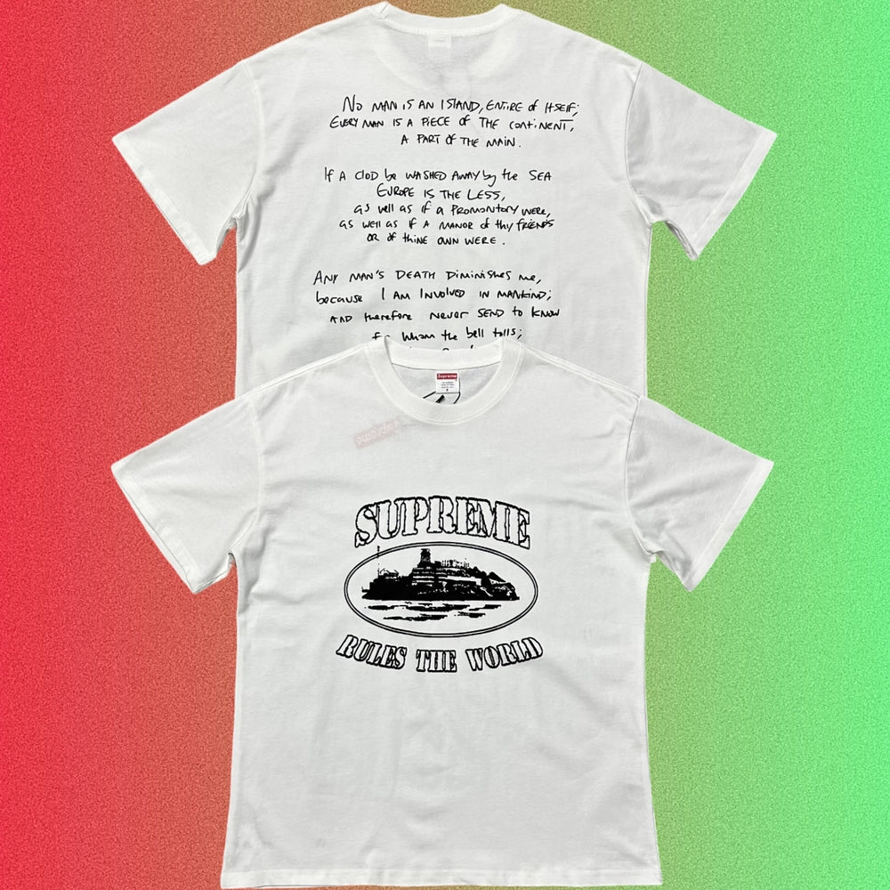 Supreme Rules the World Alcatraz Island Graphic T-Shirt