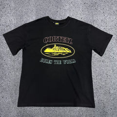 Corteiz "Rules The World" Alcatraz Graphic Tee (Black Multi-Color Edition)