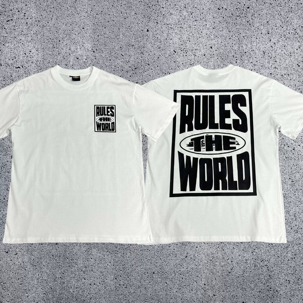 Corteiz RTW Box Logo T-Shirt – White/Black