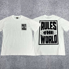 Corteiz RTW Box Logo T-Shirt – White/Black