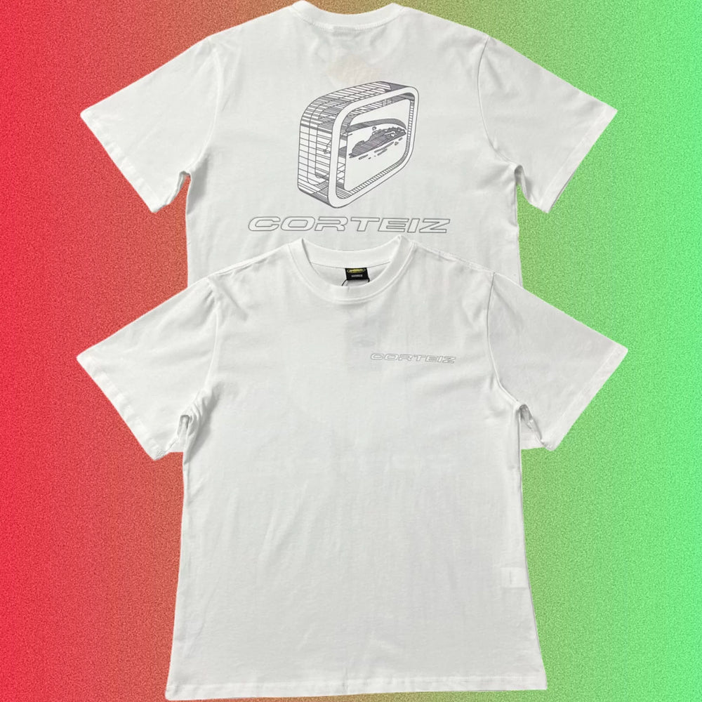 Cortiez 3D Retro Mac Computer Monitor Graphic Black T-Shirt (Front & Back Print)