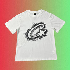Cortiez Sketch Star C Logo Graphic Black T-Shirt