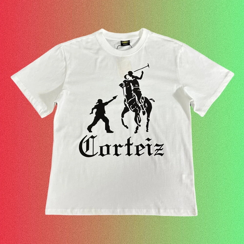 Cortiez Parody Polo Rider Graphic Black T-Shirt