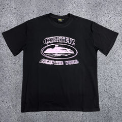 Corteiz Cruise Ship Rules The World T-Shirt – Black/Pink