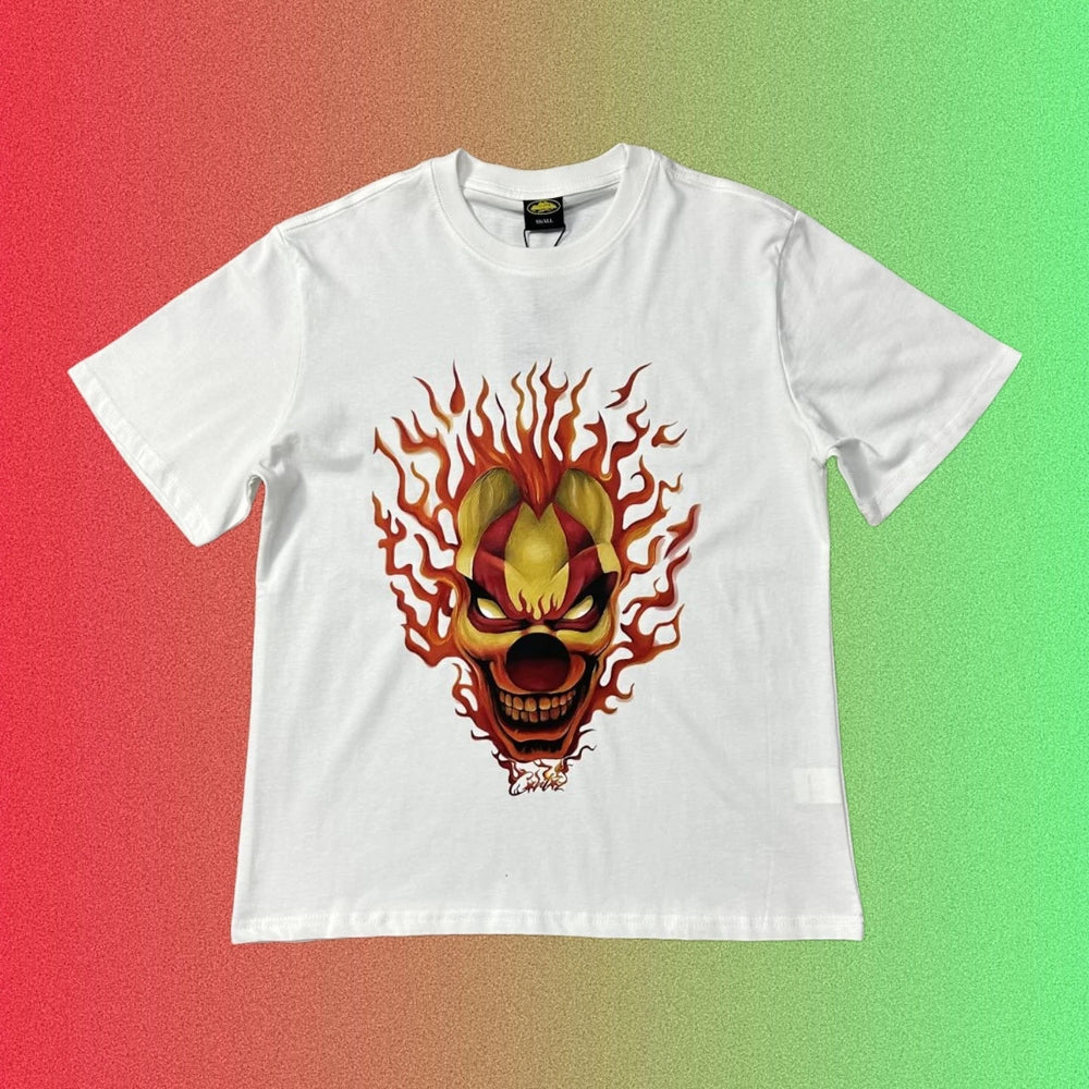 Cortiez Red Heart Ship Logo Graphic Black T-Shirt