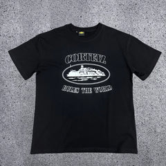 Corteiz "Rules The World" Alcatraz Graphic Tee (Black Edition)